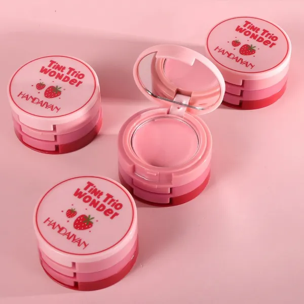 3 Layer Pink Cherry Blush Cream